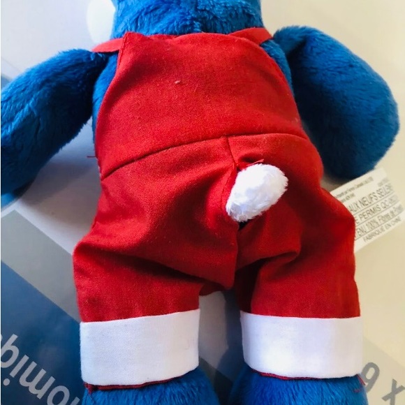 Kinder Surprise Bunny Rabbit Plush Blue & White 10”Embroidered Green /Black Eyes - Picture 4 of 6